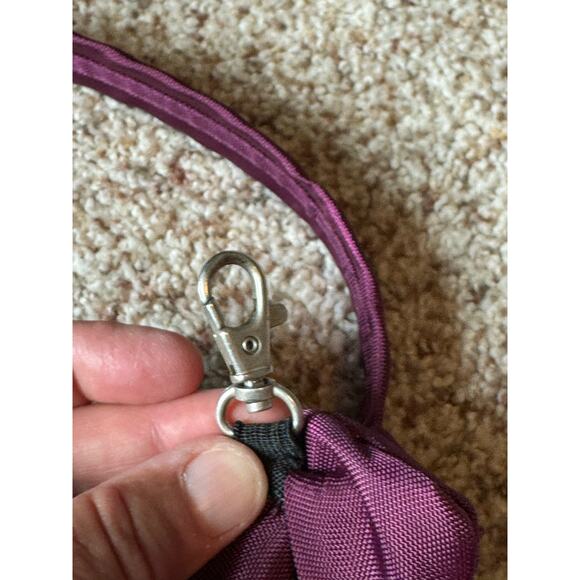 Travelon Anti-Theft Classic Crossbody bag/purse, Purple canvas; - Picture 11 of 15